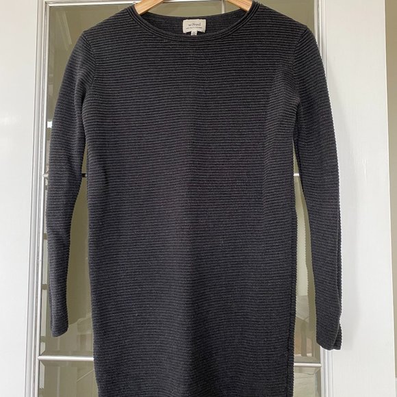 Aritzia Wilfred Silk & Cashmere Sweater Dress - Navy size XXS - Picture 1 of 3